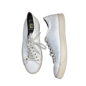 ▶️ BRUNO MAGLI ◀️ 
Westy Lace-Up  White Leather Sneakers